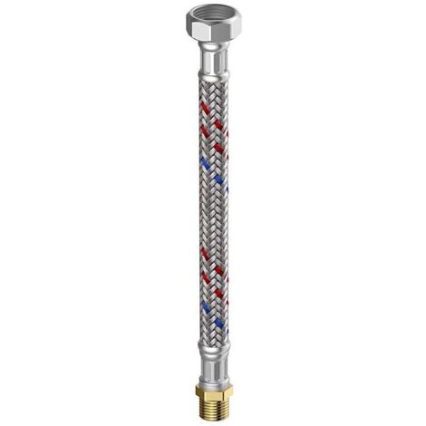 Flamco Tuyau armé silicone Meiflex M5715.1107.30 3/4&quot x 3/4&quot IG/AG, 13 x 300 mm, pour plomberie/ Chauffage salle de bain /climatisation