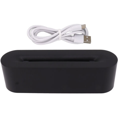 Flame Diffusers 7 Colors USB Portable Practical Simple Operation Fire Air Humidifier for Room Bedroom Office Black