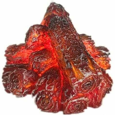 WENH Flameless Fireplace Light, Artificial LED Fireplace with Realistic Log Wood Flame, for Festival, Home, Christmas Decoration, Battery Operated (Batteries Not Included)