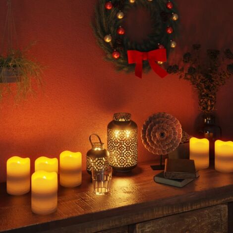 Flameless LED Candles 24 pcs with Remote Control Warm White vidaXL