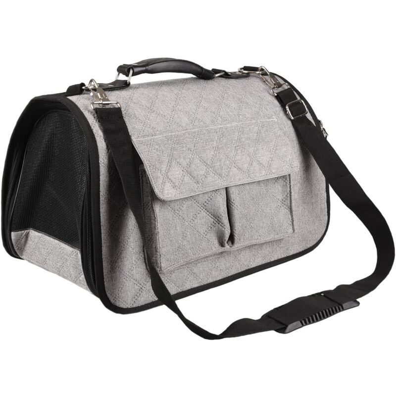 

FLAMINGO Bolso de transporte para mascotas Amy gris 45x21x28 cm - Gris