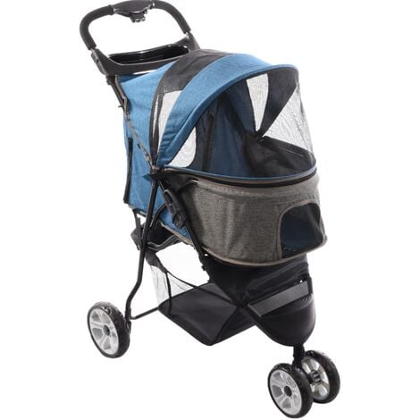 FLAMINGO Cochecito para perros Kiara azul 54x81x99,5 cm - Azul