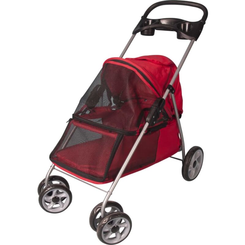 

FLAMINGO Cochecito para perros rojo 89x37x87 cm - Rojo