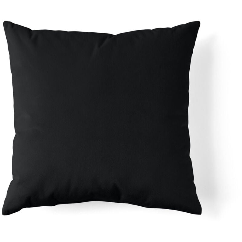 Bestmobilier - Flamingo - coussin - 60x60 - en velours - noir