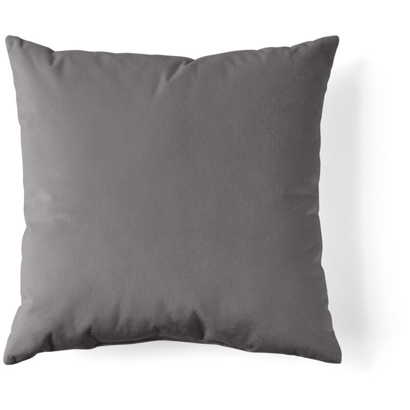 Bestmobilier - Flamingo - coussin - 60x60 - en velours - gris