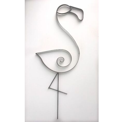 Flamingo Garden Art - Steel - W45.7 x H121.9 cm - Bare Metal/Ready to Rust