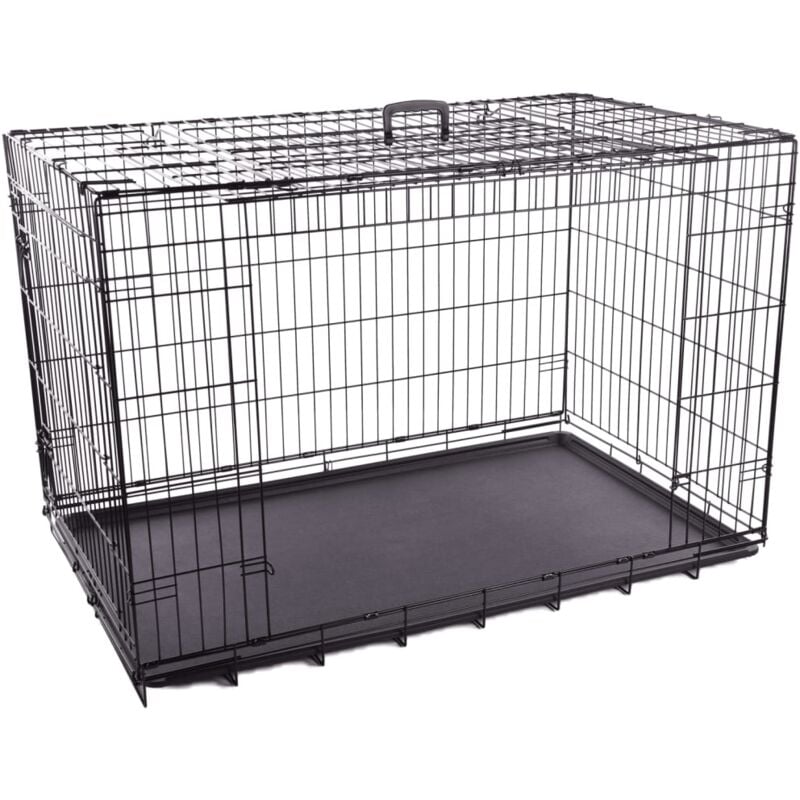 

Flamingo - Jaula alambre puerta corredera Nyo XXL 124x77x81,5 cm negro - Negro