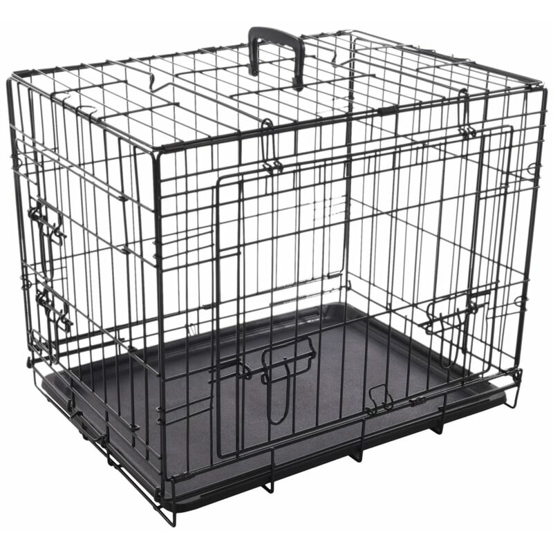 

Jaula de perro con puerta corredera Nyo S 62x45x49,5 cm negro - Negro - Flamingo