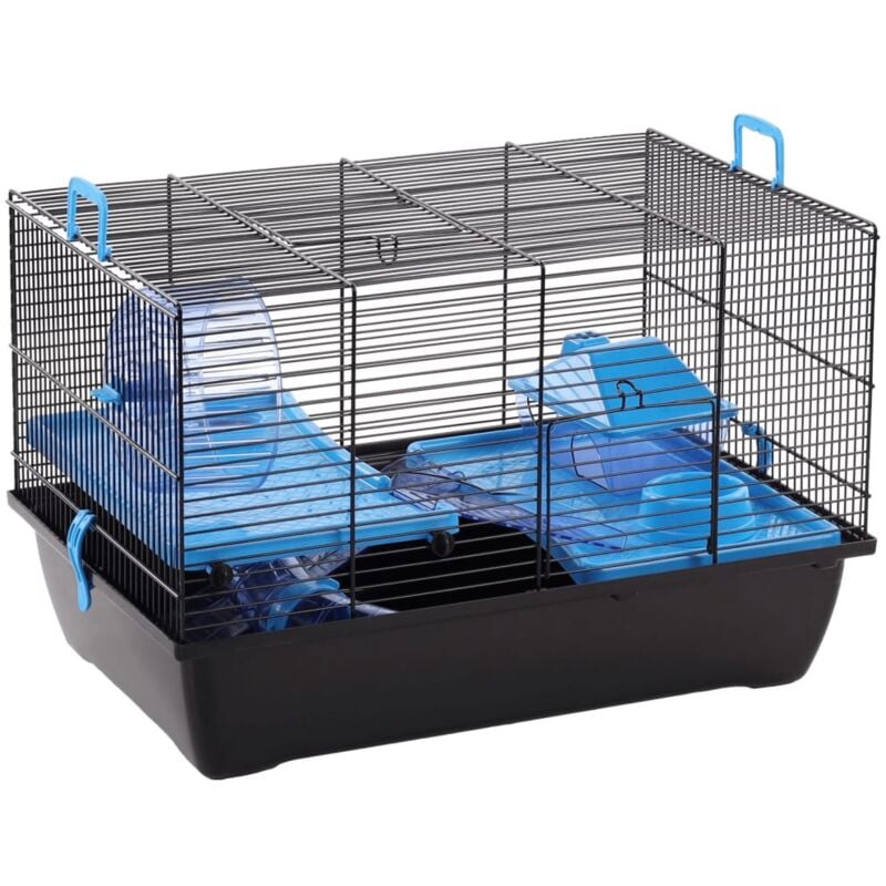 

FLAMINGO Jaula para hámster Jaro 2 negro y azul 50,5x33x32,5 cm - Multicolor