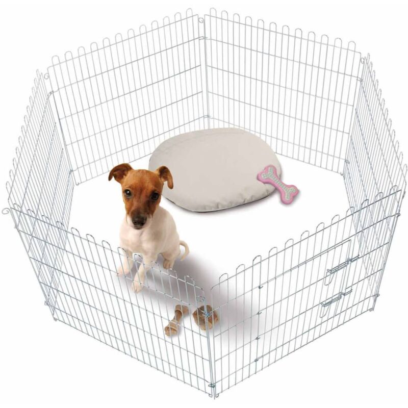 

FLAMINGO Parque para cachorros 160 x 80 cm 507806 - Plateado