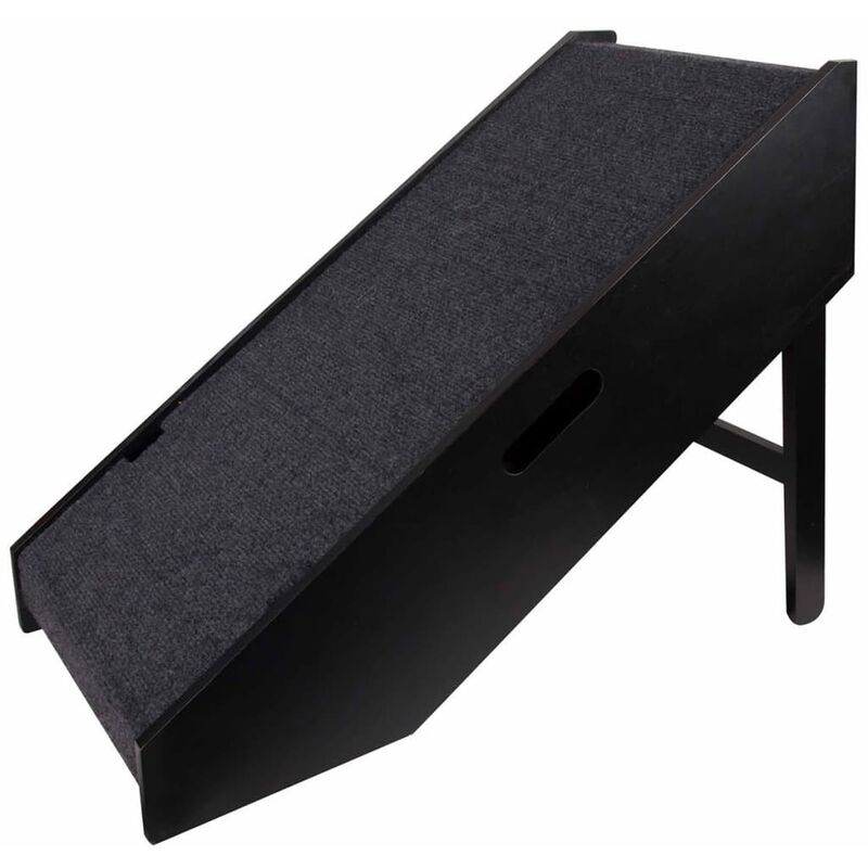 

FLAMINGO Rampa/escalera auxiliar de mascotas 62x36x51cm negra 515222 - Negro
