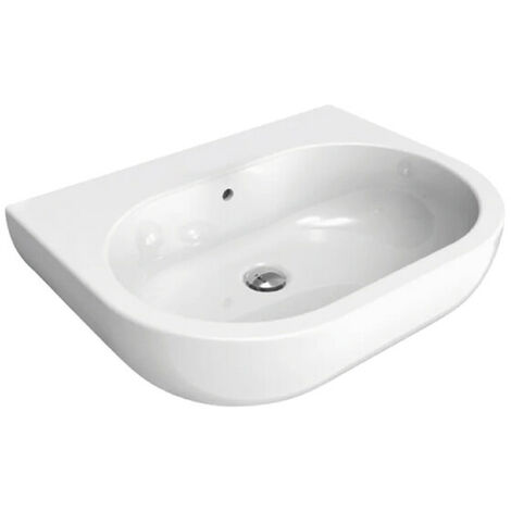 FLAMINIA - PASS LAVABO SOSPESO O DA APPOGGIO 62X48 CM. IN CERAMICA BIANCO PS62L