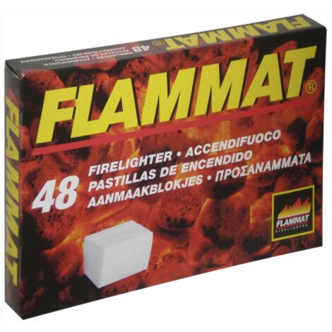 Flammat accendifuoco 48 cubetti per camino caminetto stufa barbecue