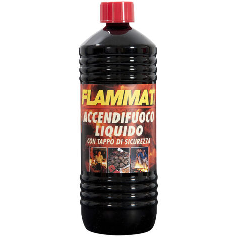 Flammat accendigrill liquido da 1 lt accendifuoco per barbecue forni camini