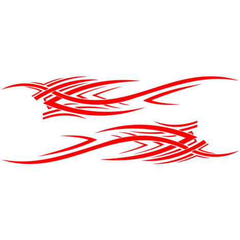 Flammenaufkleber für Autos, schrumpffester Seitenaufkleber zur Dekoration der Karosserie, abnehmbar, für Auto, Wohnmobil, Yacht, LKW (rot).