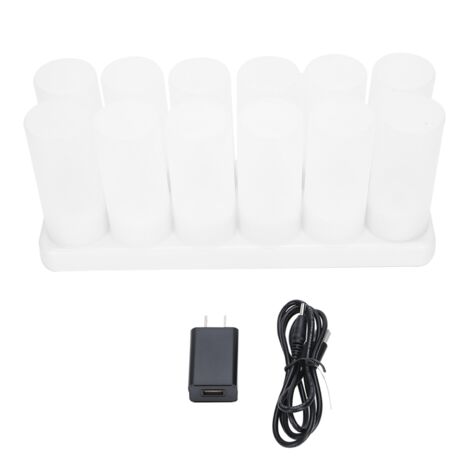 Flammenlose elektronische LED-Kerze, dekorative Beleuchtung für Geburtstage und Hochzeiten, 100-240V Netzteil