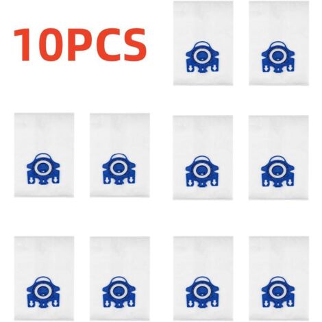 FLAMMKRAFT-Compatible avec les aspirateurs Miele GN : Sacs à poussière 3D en non-tissé (Lot de 10) — Bleu