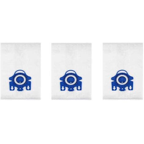 FLAMMKRAFT-Compatible avec les aspirateurs Miele GN : Sacs à poussière 3D en non-tissé (Lot de 3) — Bleu