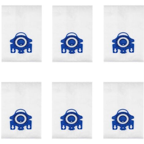 FLAMMKRAFT-Compatible avec les aspirateurs Miele GN : Sacs à poussière 3D en non-tissé (Lot de 6) — Bleu