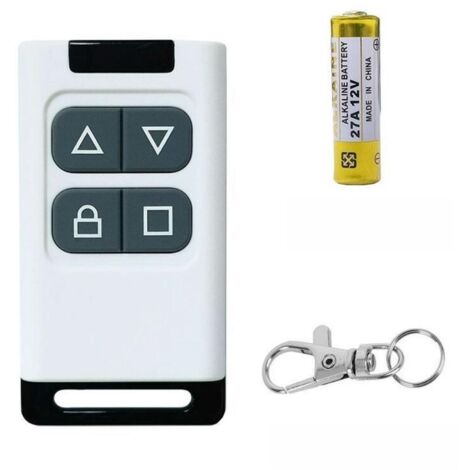 FLAMMKRAFT-Télécommande universelle multi-fréquences 310-580MHz, 4 boutons, pour portail, garage et barrière, blanc