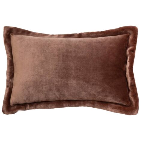 Flanellkissen Cuddly Braun 38x58cm - Atmosphera créateur d'intérieur
