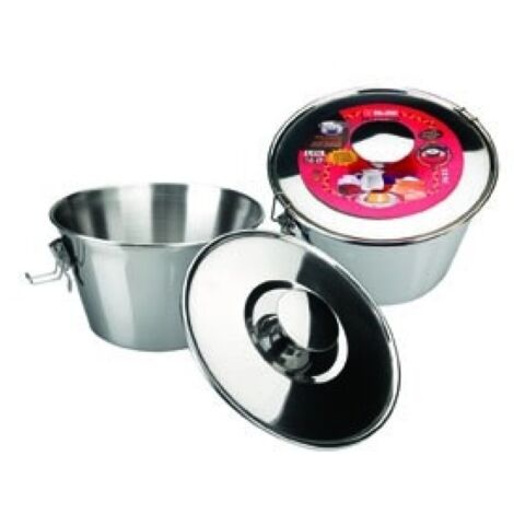 FLANERO CON TAPA Y CIERRE INOX 18 CMS - IBILI
