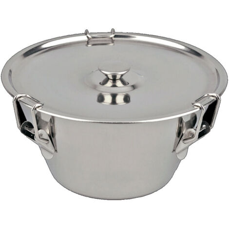 Flanero inoxidable con tapa 18 cm 3321