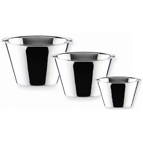 Flanero liso de acero inoxidable - 8 cm