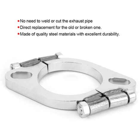 Flange d'échappement acier 63mm plat ovale, pièce de réparation et remplacement
