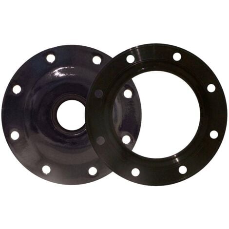 FEUERANKER® Flanschplatte 8-Loch 180 mm mit 1 1/2 Zoll IG Dichtung Adapter Elektroheizstäbe