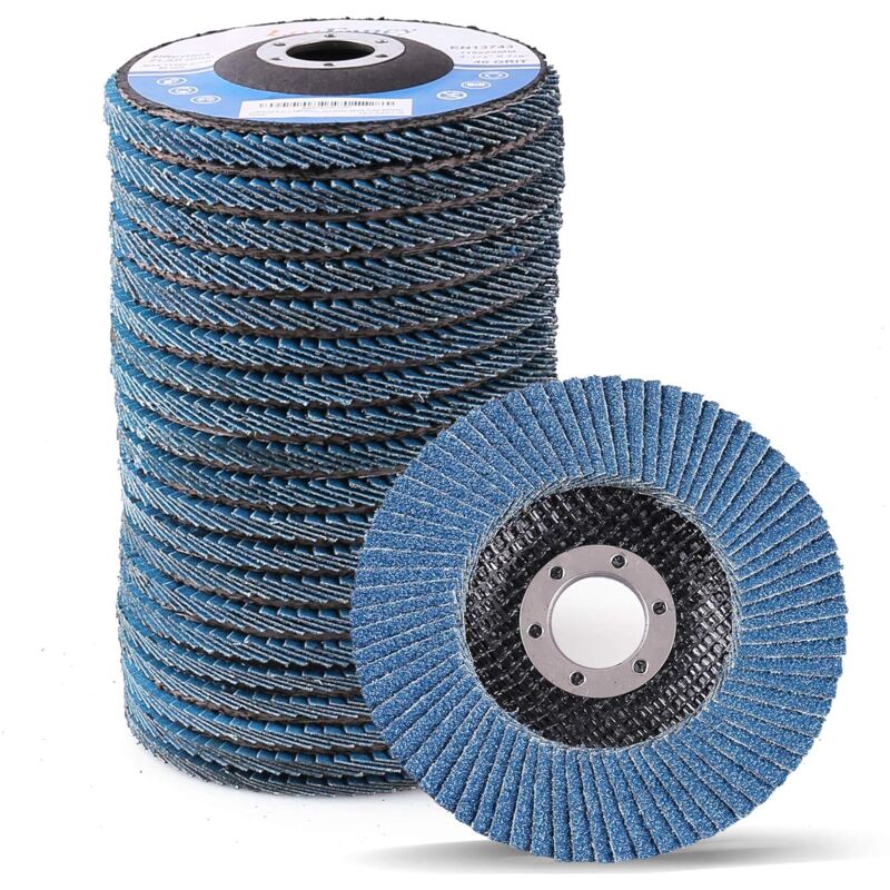 Flap Discs 4 1/2 for Angle Grinder, 20PCS, 60 Grit Sanding Disc, 4.5' x 7/8" Grinding Wheels Welding Tools, Premium Zirconia Abrasive for Metal,