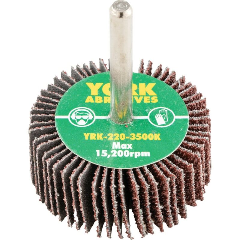 York - 50 X 20MM Flap Wheels - Aluminium Oxide - 6.0MM Shaft P40