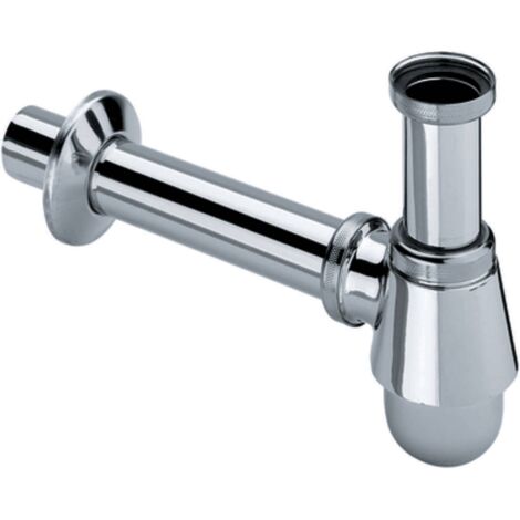 Flaschen-Bidet-Siphon 5/4"x5/4"x200 Messing/verchromt