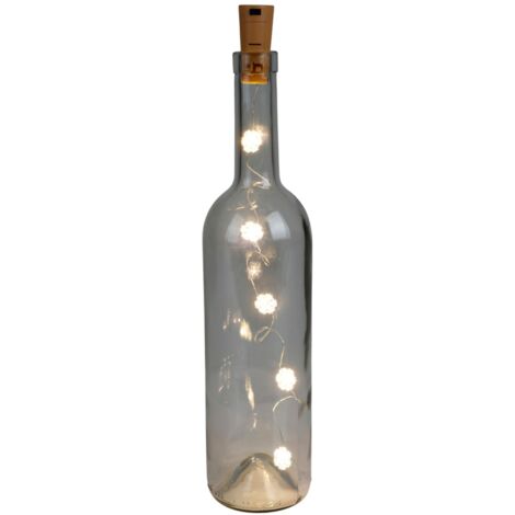 Flaschen-Lichterkette Weihnachten Winter Schneeflocke Korken Flaschenlicht LED warmweiß inkl. Batterie