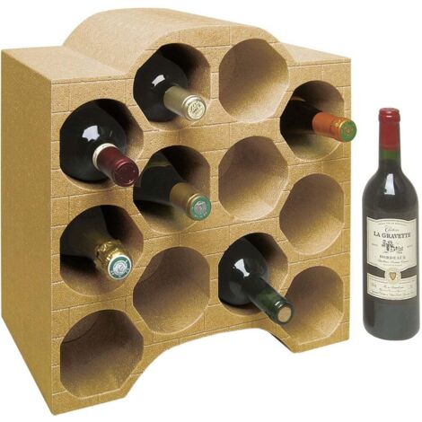 Flaschenbox terra 12 Flaschen Bogenform 43x40x26 cm Weinregal Weinständer Flaschenständer