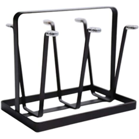 Flaschenregal aus Metall mit Zubehör 16,8 x 12,5 x 20cm Schwarz