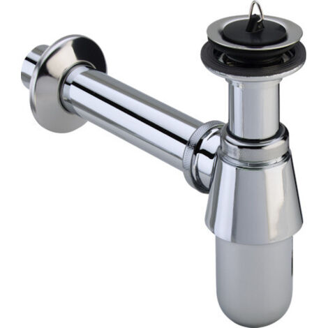 Flaschensiphon 5/4"x5/4" Messing/verchromt