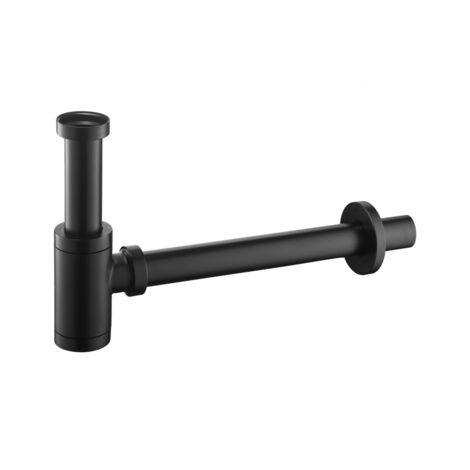 Flaschensiphon Siphon Syphon schwarz matt Waschtisch Waschbecken mit Dichtung