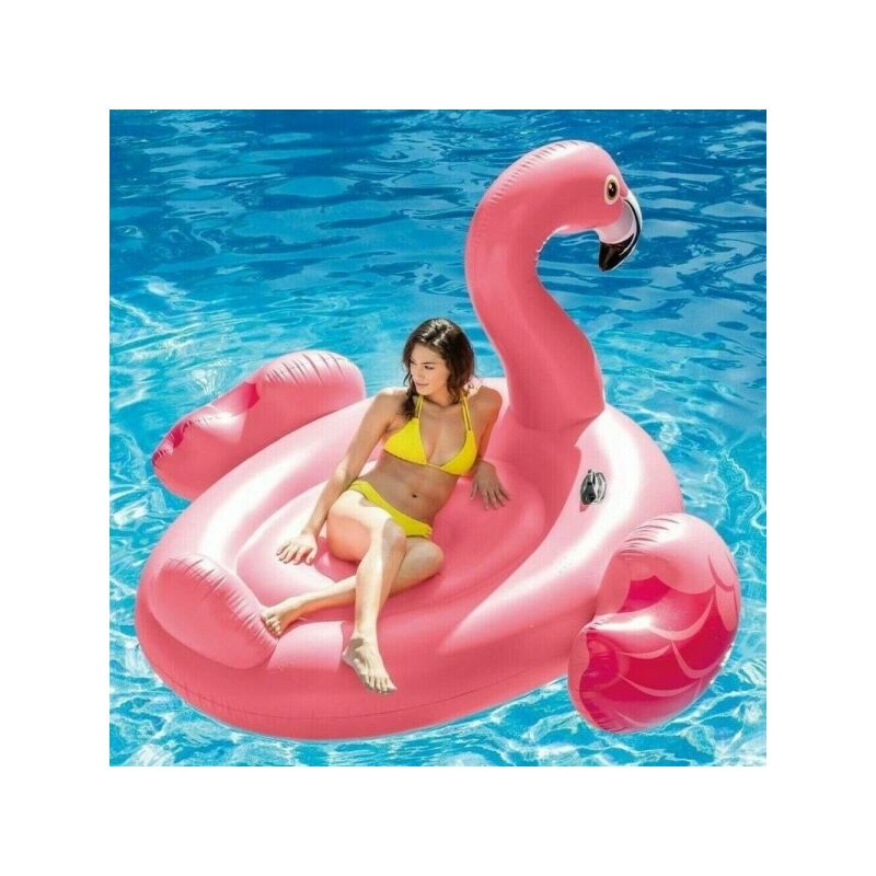 Flamenco Hinchable Isla Flotante Piscina Marina 1,95 X 2,0 X 1,2 M