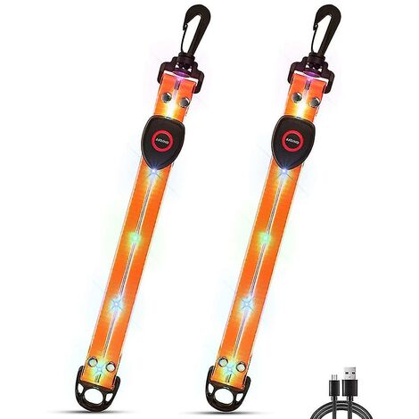Flash Led Avec Lumières Colorées - Usb Compatible Avec Les Cartables, 2 Orange