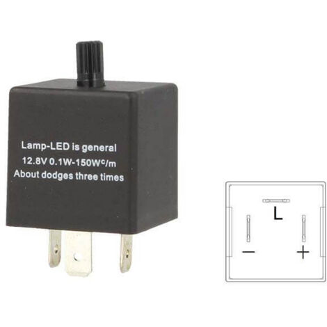 Flasher Led Lampeggiatore Rele Relay Frequenza Regolabile 3 Pin 12V CF14 Per Frecce Led Auto Europea Americano