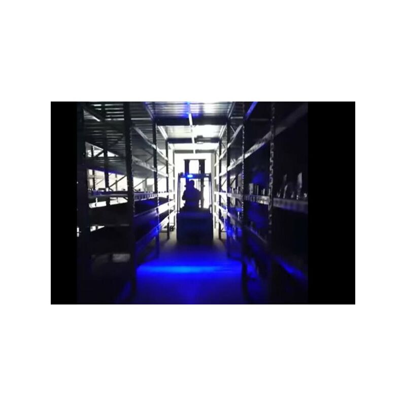 Image of Lampada Fanale Faro Led Lineare Per Carrello Elevatore Muletto Luce Blue 12V-80V 30W Segnaletica Sicurezza