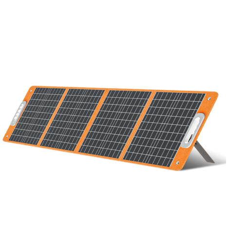 Flashfish 18 V/100 W panneau solaire portable pliable sortie CC adapté pour centrale électrique portable Flashfish téléphone portable/tablette/ordinateur/camping/RV/voyage, Orange, 100W