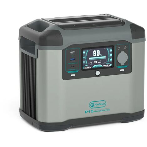 FlashFish P15 Solar Generator 1500W/1008wh Tragbares Stromerzeuger 1500W Kraftwerk Leistungsstarkes Backup-Stromquelle Solargenerator Mobiler Solar Generator Ladegerte Unterstützt den Schnelllademodus