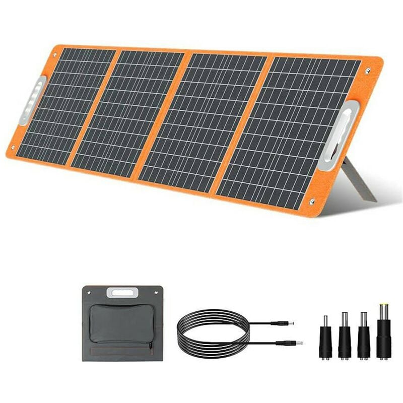 Panneau solaire pliable 18 V/100 w Chargeur solaire portable avec sortie cc, pd Type-c/QC3.0 - Flashfish