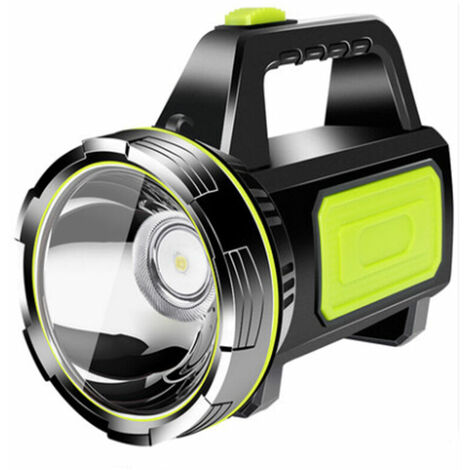 Flashlight LED Searchlight 2 Modes  Handheld Lamp White Light Rechargeable Led Searchlight Lantern Outdoor Emergency Flashlight Camping Work Light