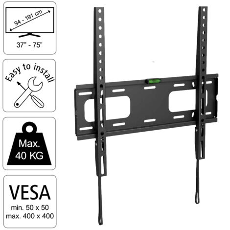 FlashStar TV Wandhalterung FIX bis 75" Schwarz