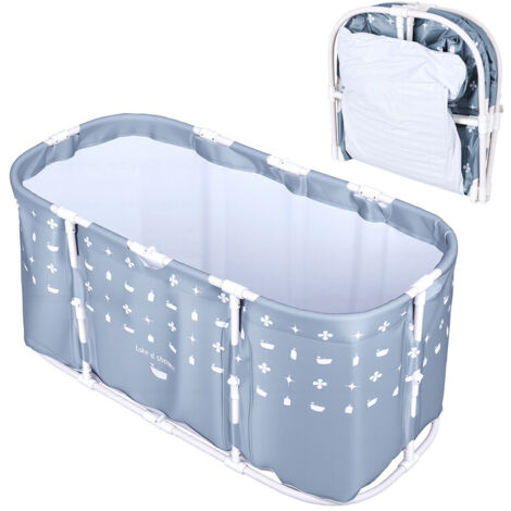 FLASIDU - Baignoire pliante portative - 115 x 58 x 56 cm - Matériau PVC résistant - Installation rapide en quelques minutes - Idéale pour les petits espaces