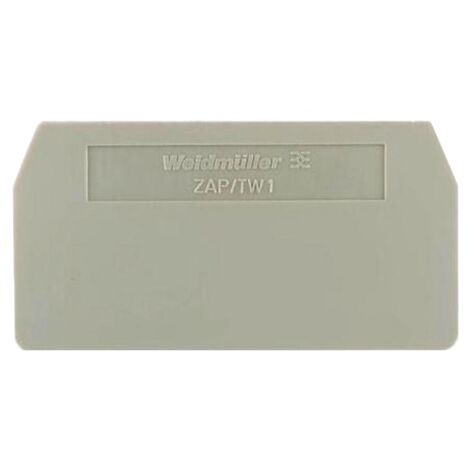 Flasque d&146extrémité Weidmuller, série Z pour Bornier ZDU 1.5/3 AN, bornier ZDU 1.5/3 AN/BL, bornier ZPE 1.5/3AN ( Prix pour Paquet de 20 )
