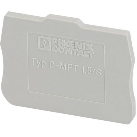 Flasque d'extrémité Phoenix Contact, série D-MPT pour Bloc de jonction modulaire ( Prix pour Paquet de 5 )